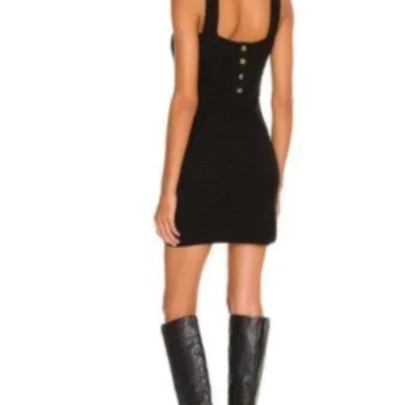 Free People Beach Black Waffle Knit Sleeveless Mini Dress SZ Med - Picture 11 of 12